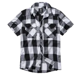 Brandit - Check Shirt Short Sleeve white/black