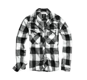 Brandit - Check Shirt Long Sleeve white/black