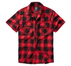 Brandit - Check Shirt Short Sleeve red/black