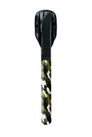 AKINOD - Besteckset 12H34, Hochglanz Schwarz, Camo Grün