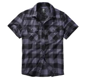 Brandit - Check Shirt Short Sleeve black/grey