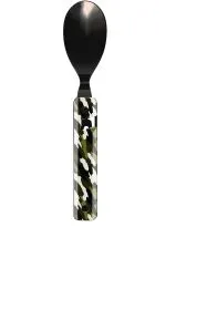 AKINOD - Besteckset faltbar 13H25, Hochglanz Schwarz, Camo Grün