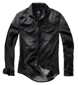 Brandit - Riley Denim Shirt Long Sleeve black
