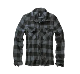 Brandit - Check Shirt Long Sleeve black/grey