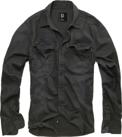 Brandit - Hardee Denim Shirt Long Sleeve black