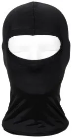 Balaclava, 1-Loch, dünn, schwarz, 100 % Elasthan