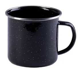 Emaille-Tasse Western, schwarz, ca. 680 ml