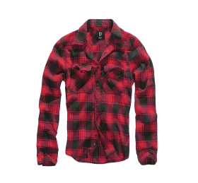 Brandit - Check Shirt Long Sleeve red/black